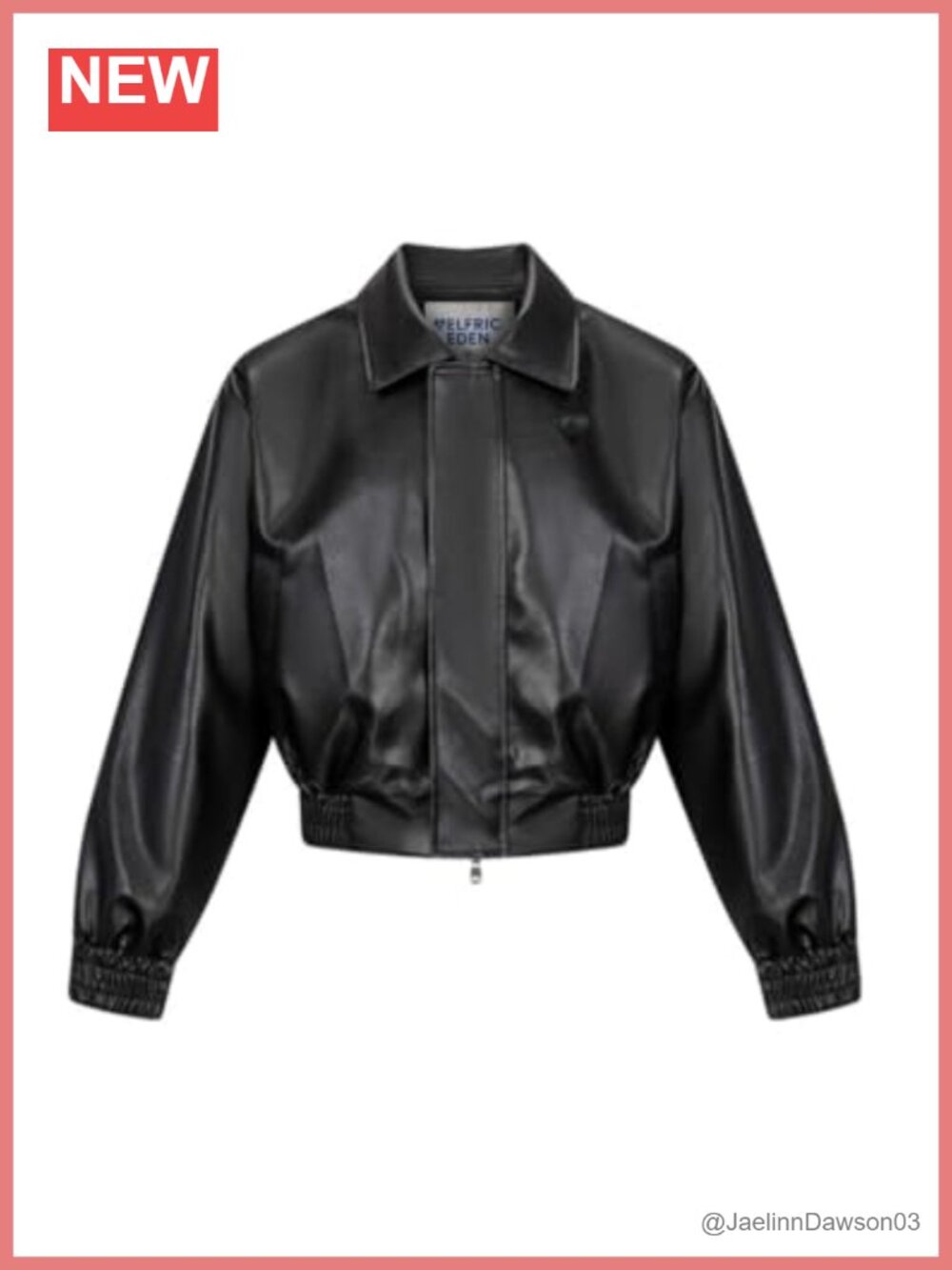 Faux Leather Cropped Moto Biker Bomber Jacket Y2K Streetwear